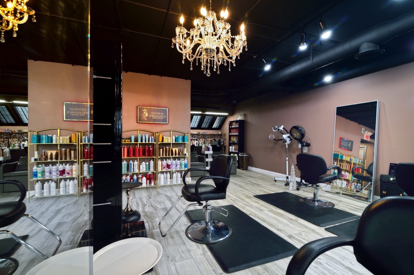 Inside Chateau D'Elegance Hair Salon in McLean, VA